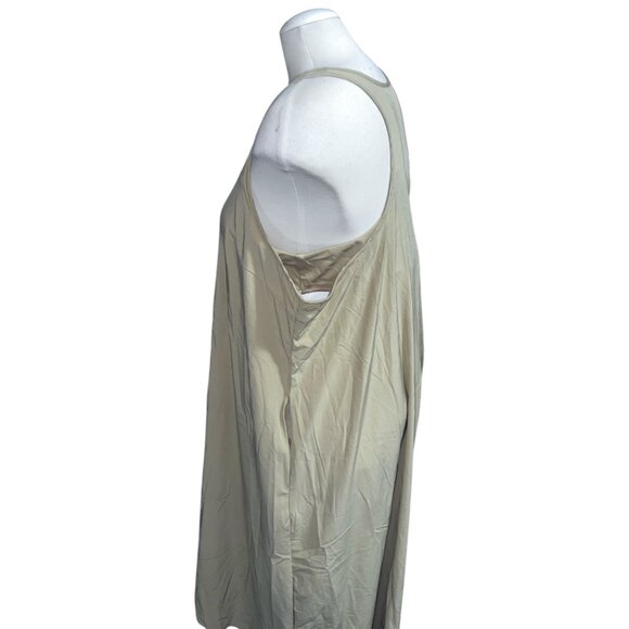 Halara NWT Breezeful Racerback Tank Casual Midi Dress Pockets Sz XL Womens Beige - Picture 9 of 14